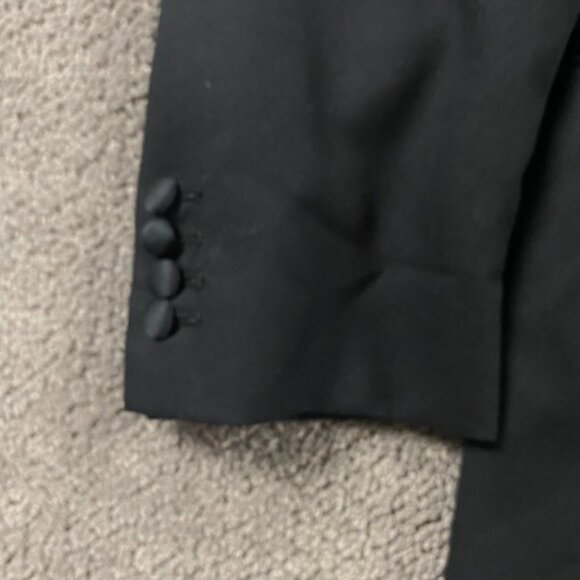 Vintage Polo Ralph Lauren Dinner Tuxedo Jacket Men's 36-38 Long Black Peak Lapel - Picture 3 of 15